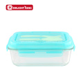 Bento escolar em vidro borosilicato seguro para micro-ondas com talheres